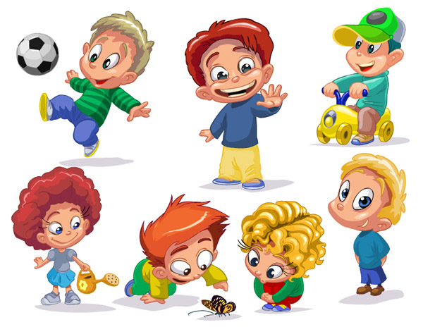 free vector Cartoon children vector